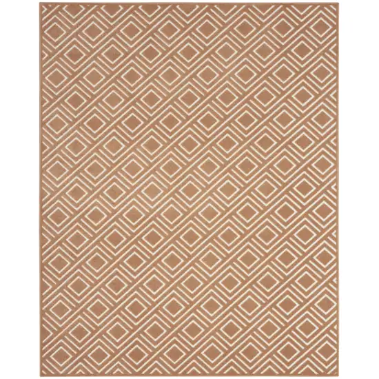 Brown Geometric Area Rug Photo 2