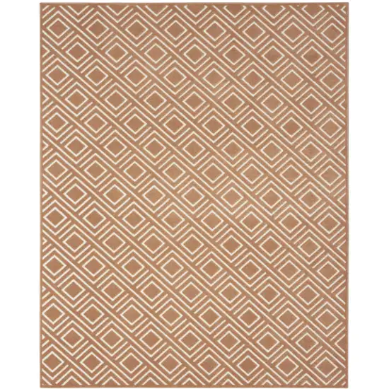 Brown Geometric Area Rug Photo 4