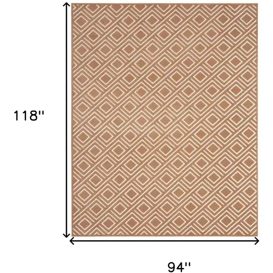 Brown Geometric Area Rug Photo 3