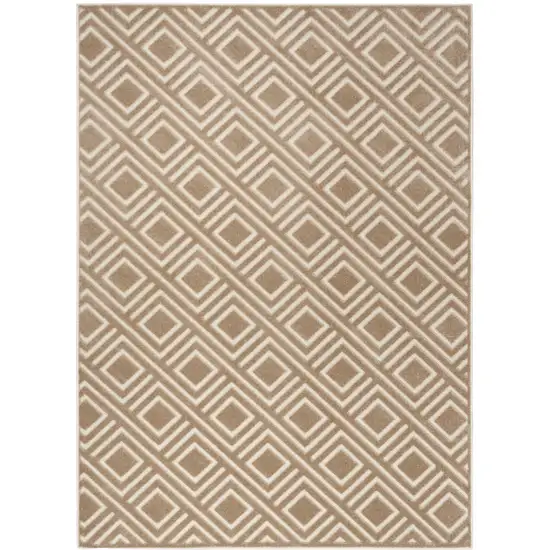 Brown Geometric Area Rug Photo 4