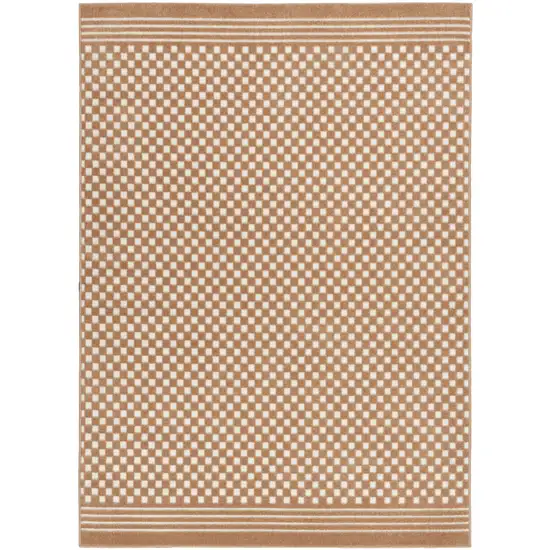 Brown Geometric Area Rug Photo 2