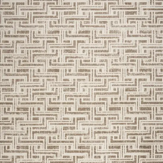 Brown Geometric Distressed Area Rug Photo 5