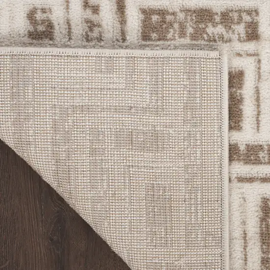 Brown Geometric Distressed Area Rug Photo 4