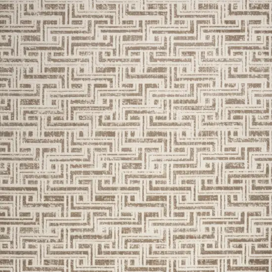 Brown Geometric Distressed Area Rug Photo 5