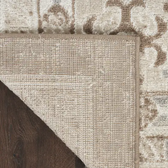 Brown Geometric Distressed Area Rug Photo 5