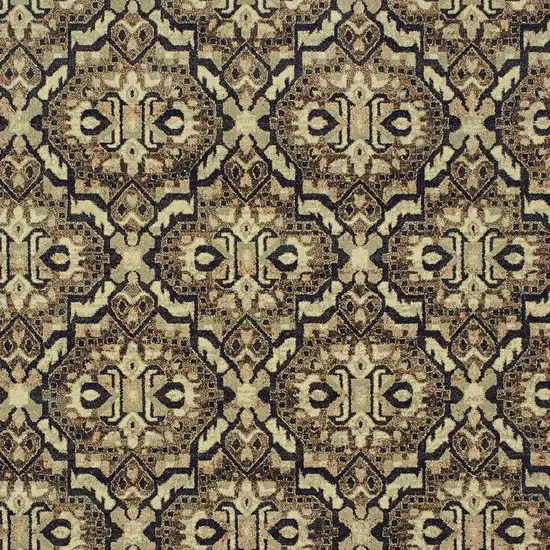 Brown Geometric Distressed Area Rug Photo 6