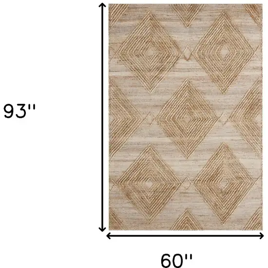 Brown Geometric Hand Woven Area Rug Photo 9