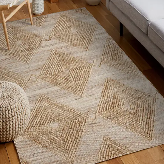 Brown Geometric Hand Woven Area Rug Photo 8