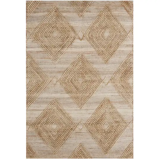 Brown Geometric Hand Woven Area Rug Photo 1