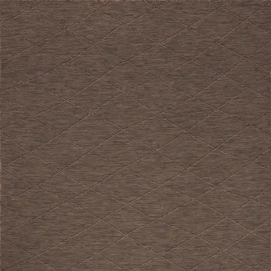 Brown Geometric Power Loom Non Skid Area Rug Photo 4