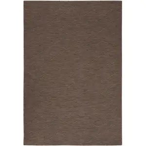 Photo of Brown Geometric Power Loom Non Skid Area Rug