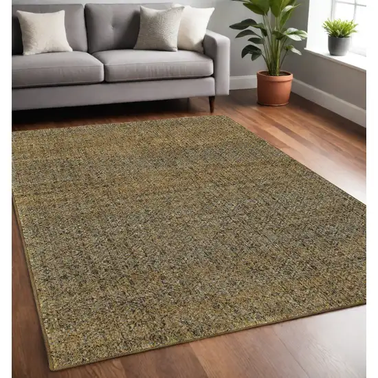 Green Geometric Power Loom Area Rug Photo 1