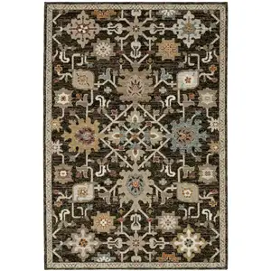 Photo of Brown Gray And Tan Oriental Area Rug