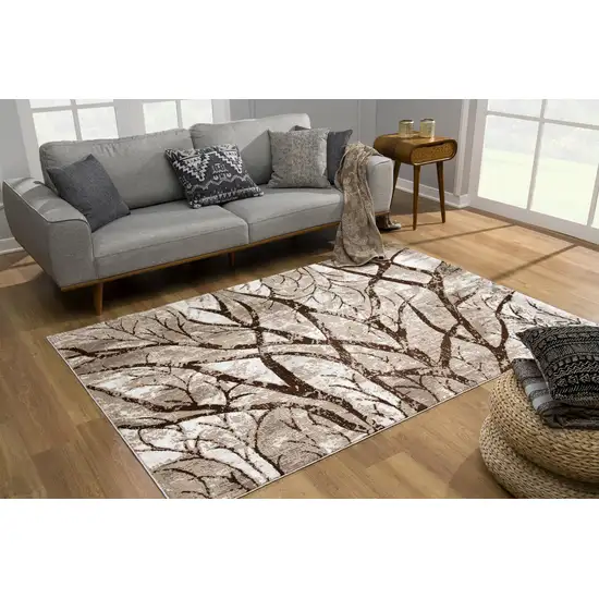 Brown Intricate Branches Area Rug Photo 1