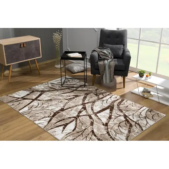 Brown Intricate Branches Area Rug Photo 3