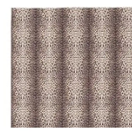 Brown Leopard Print Power Loom Washable Non Skid Runner Rug Photo 5