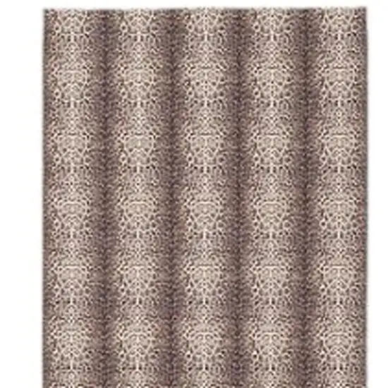 Brown Leopard Print Power Loom Washable Non Skid Runner Rug Photo 6