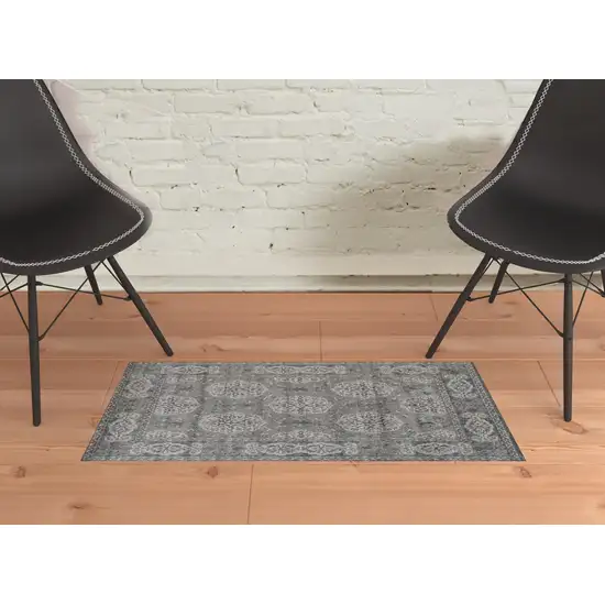 Brown Medallion Power Loom Area Rug Photo 3