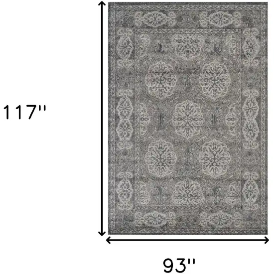 Brown Medallion Power Loom Area Rug Photo 5