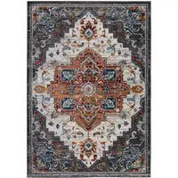 Photo of Brown Medallion Power Loom Area Rug