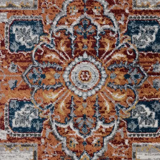 Brown Medallion Power Loom Area Rug Photo 3