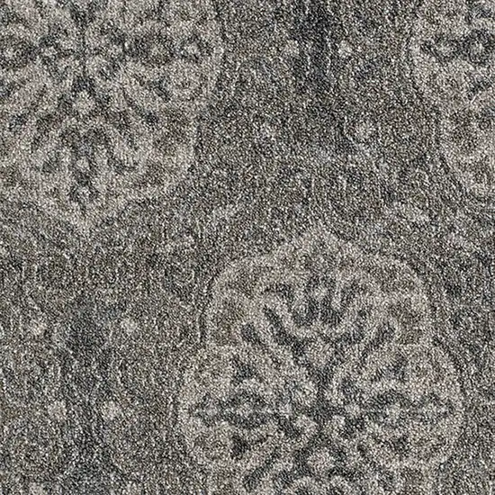 Brown Medallion Power Loom Runner Rug Photo 6