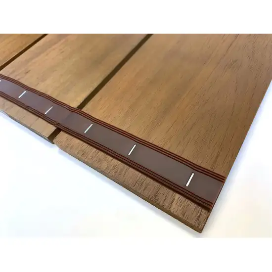 Brown Non Slip Wood Plank Bath Floor Mat Photo 3