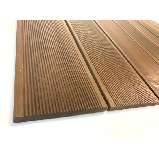 Brown Non Slip Wood Plank Bath Floor Mat Photo 2