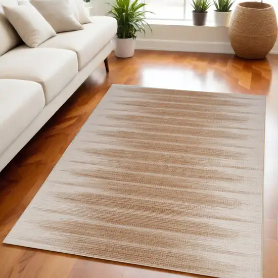 Brown Ombre Distressed Non Skid Area Rug Photo 1