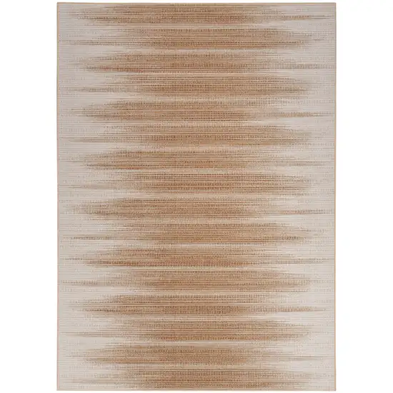 Brown Ombre Distressed Non Skid Area Rug Photo 2