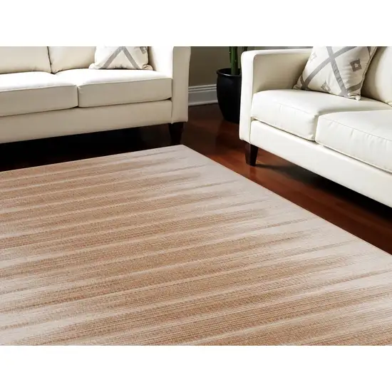 Brown Ombre Distressed Non Skid Area Rug Photo 1