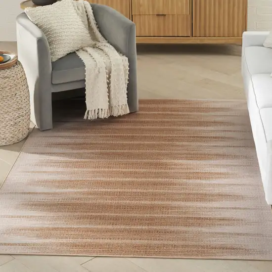 Brown Ombre Distressed Non Skid Area Rug Photo 8