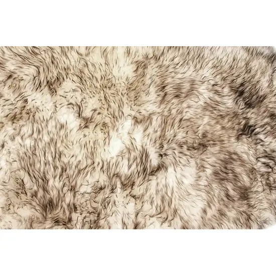 Brown Ombre Natural Sheepskin Area Rug Photo 2