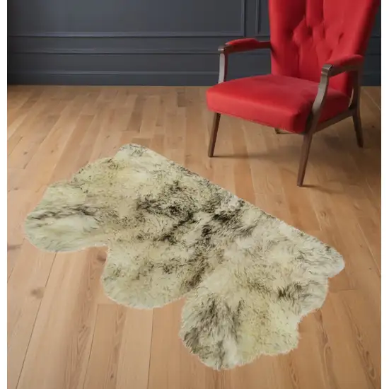 Brown Ombre Natural Sheepskin Area Rug Photo 1