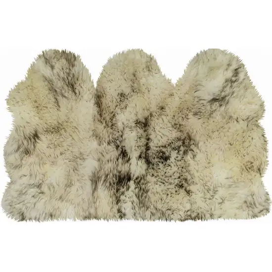 Brown Ombre Natural Sheepskin Area Rug Photo 1