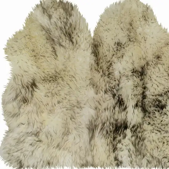 Brown Ombre Natural Sheepskin Area Rug Photo 5