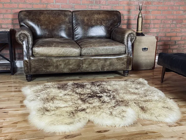 Brown Ombre Natural Sheepskin Area Rug Photo 3