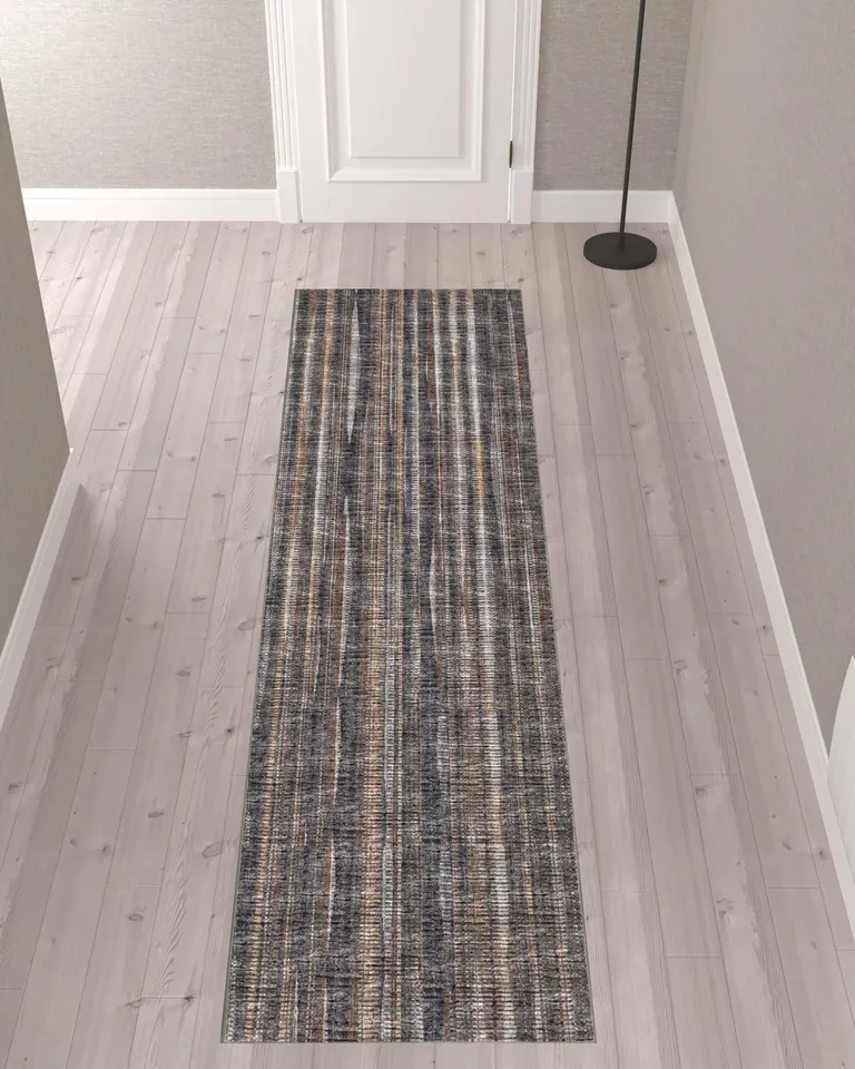 Brown Ombre Tufted Runner Rug Photo 2