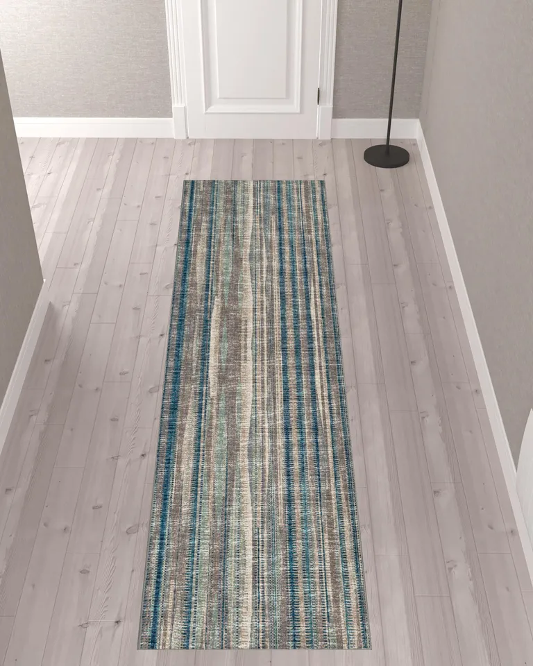 Brown Ombre Tufted Runner Rug Photo 2