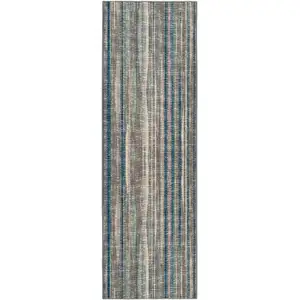 Photo of Brown Ombre Tufted Runner Rug