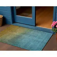 Photo of Brown Ombre Washable Non Skid Indoor Outdoor Area Rug