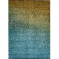 Photo of Brown Ombre Washable Non Skid Indoor Outdoor Area Rug