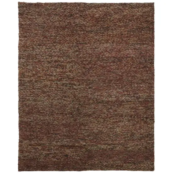 Brown Orange And Red Wool Hand Woven Distressed Stain Resistant Area Rug Photo 1