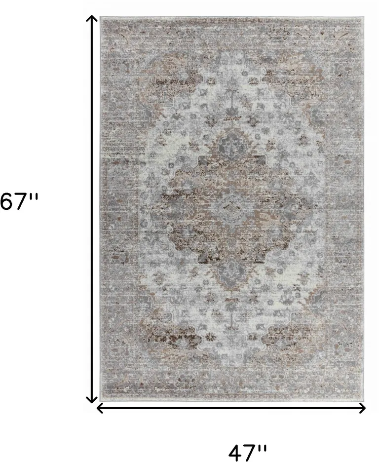 Brown Oriental Area Rug Photo 4