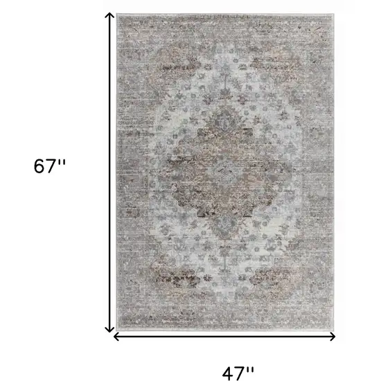 Brown Oriental Area Rug Photo 4