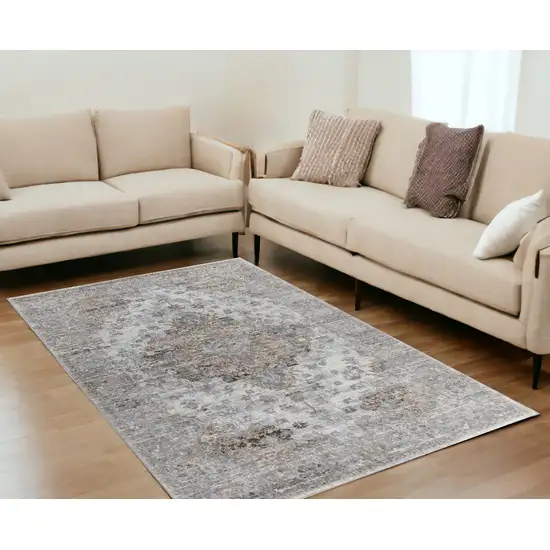 5' X 8' Brown Oriental Area Rug Photo 1