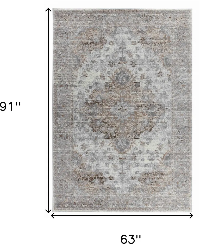 Brown Oriental Area Rug Photo 4