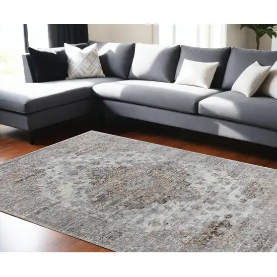 7' X 10' Brown Oriental Area Rug Photo 1