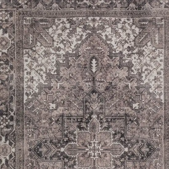 Brown Oriental Distressed Non Skid Area Rug Photo 4