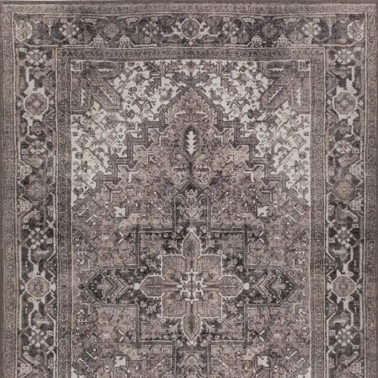 Brown Oriental Distressed Non Skid Area Rug Photo 5